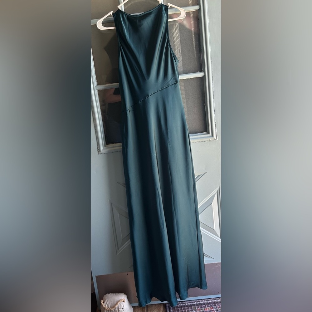 NWT Hello Molly Cowl Neck Formal Long Maxi Dress Bridesmaid Gown Teal Green XL - Picture 5 of 11